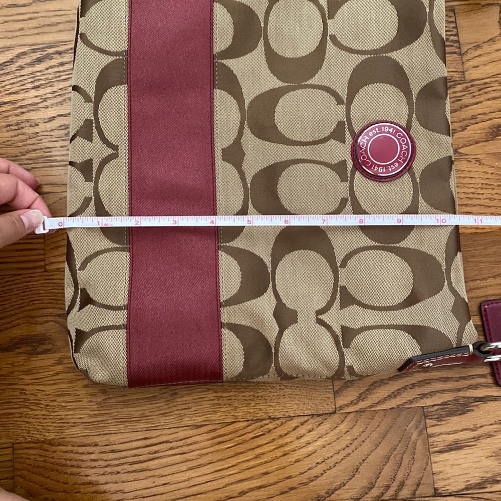 Coach Purse with Raspberry Accents - Picture 8 of 8